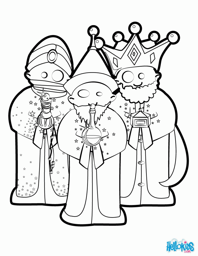 three kings day coloring pages