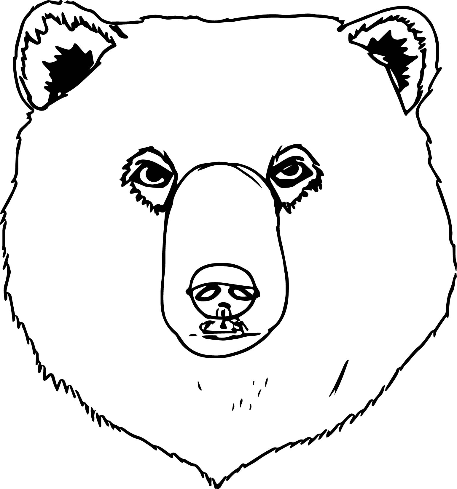 bear face coloring pages