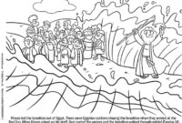 crossing the red sea coloring page