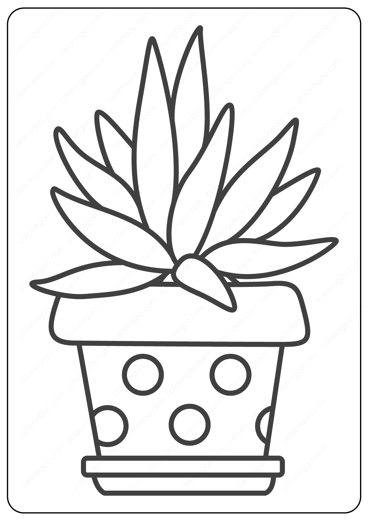 printable cute cactus coloring pages