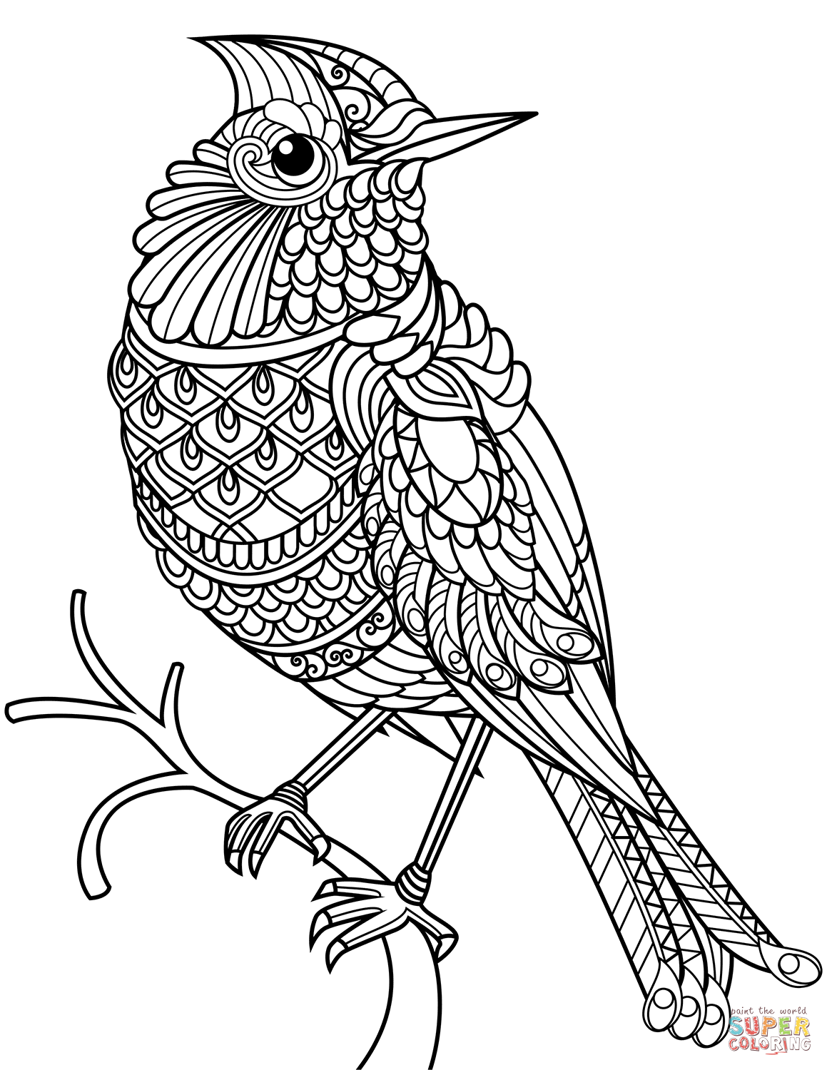 cardinal coloring pages for adults