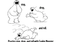 stop drop and roll coloring page