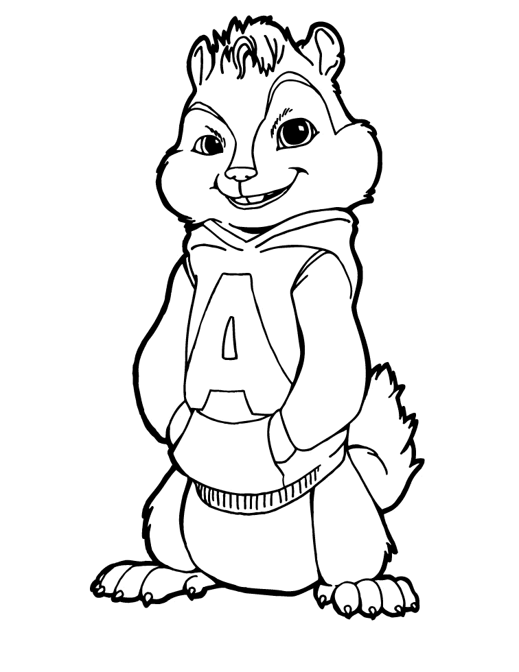 alvin and chipmunks coloring pages