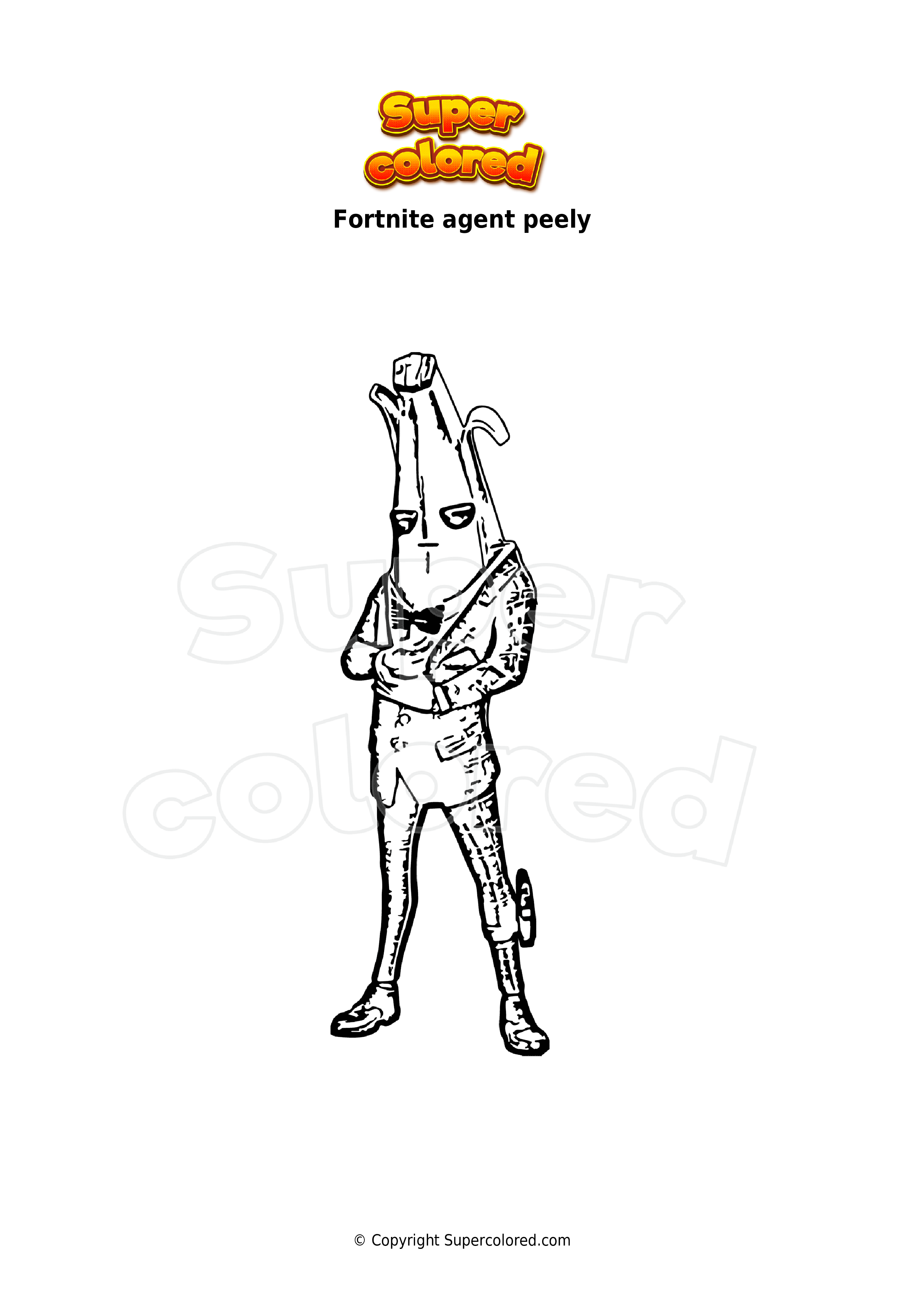 fortnite coloring pages peely