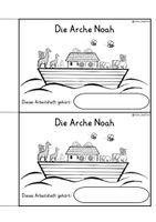 arche noah arbeitsblätter kostenlos