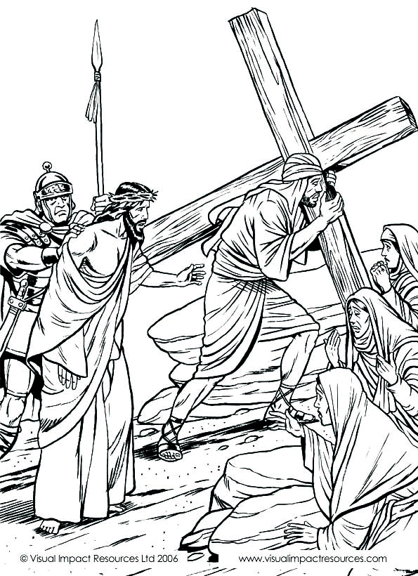 crucifixion coloring pages