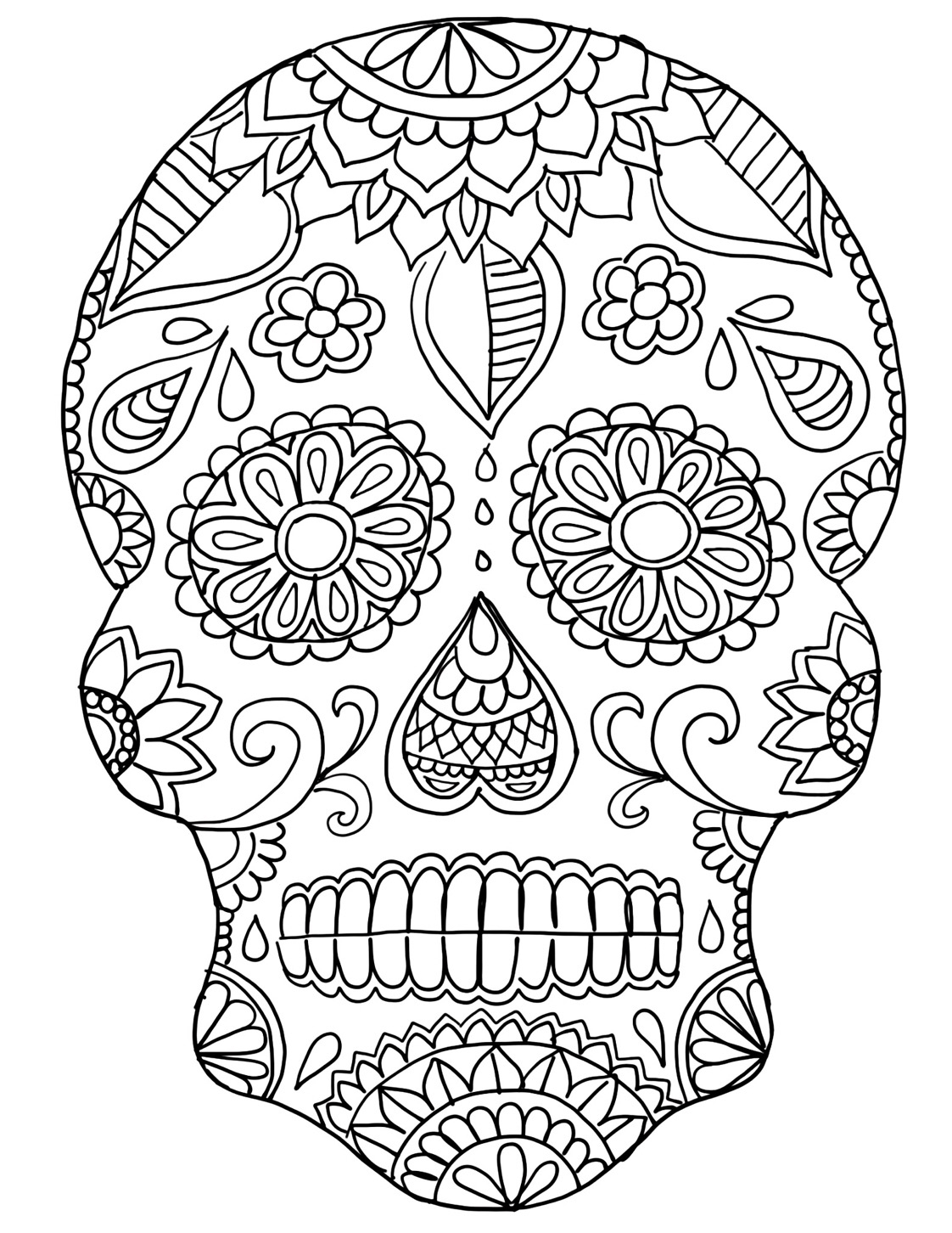 day of the dead coloring page