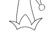 elf hat coloring page