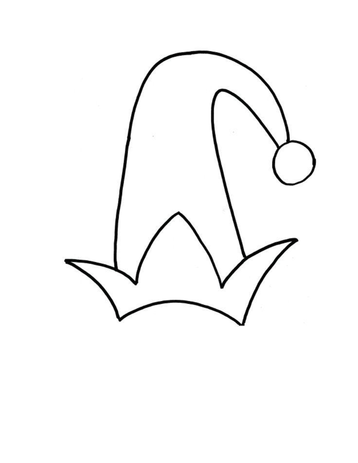 elf hat coloring page