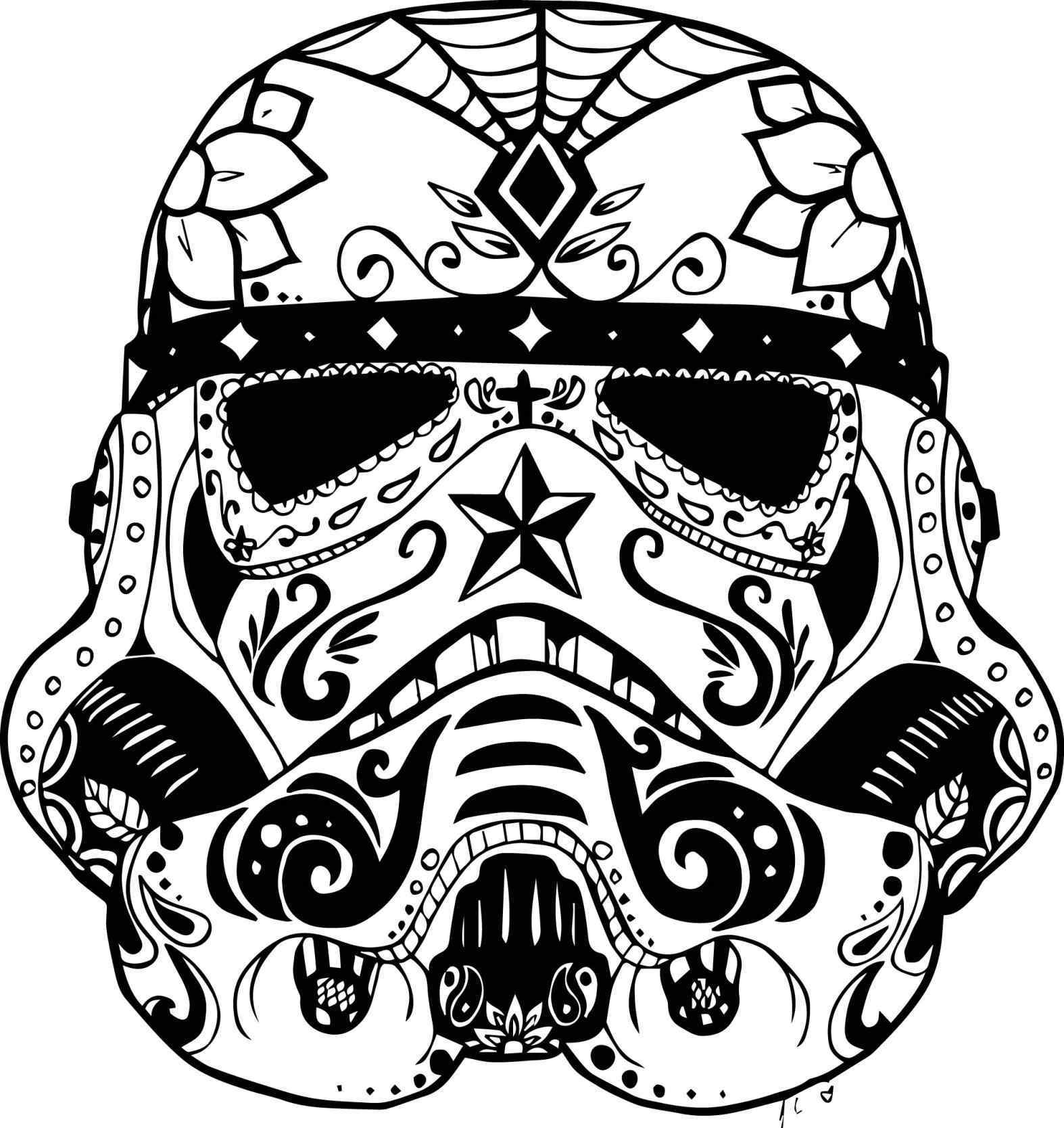 Detailed Skull Coloring Pages at GetDrawings | Free download