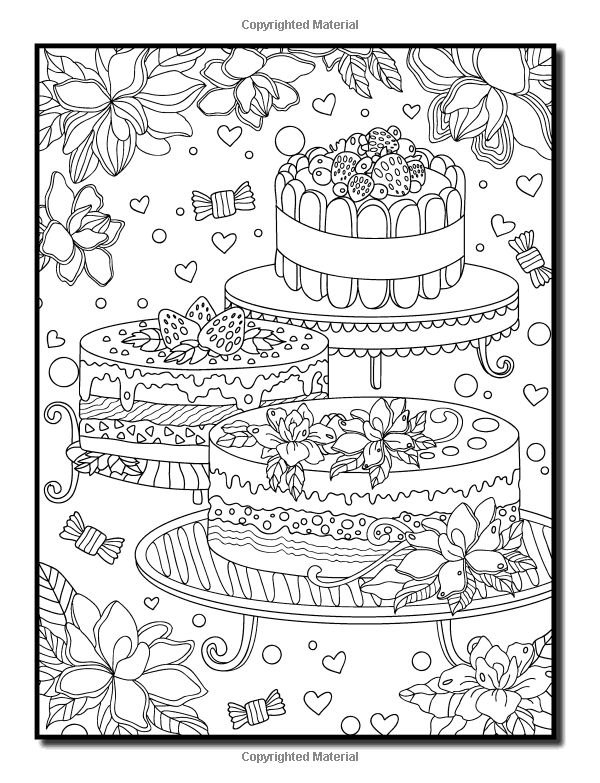 dessert coloring pages for adults