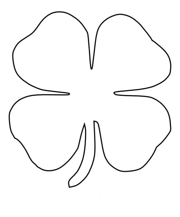 coloring pages of four leaf clover