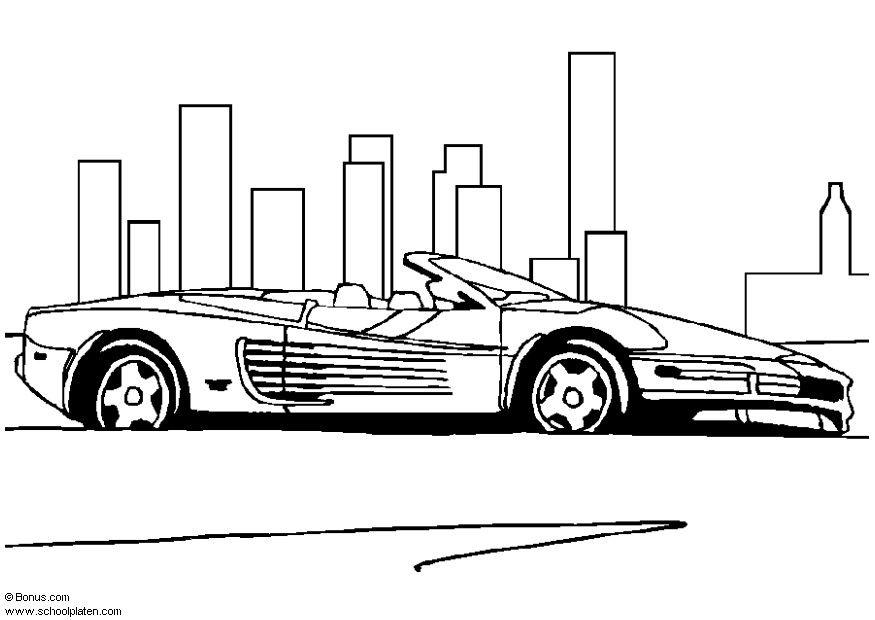 Disegno da colorare Ferrari Testarossa - Disegni Da Colorare E Stampare