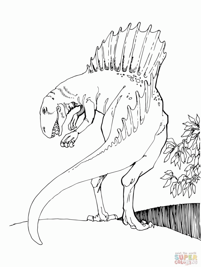 jurassic world spinosaurus coloring pages