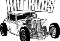 hot rod coloring page