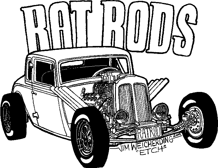 hot rod coloring page