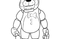 toy freddy coloring page