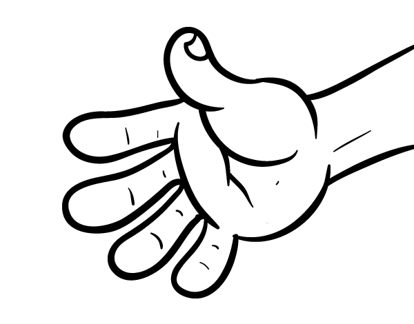 hands coloring page