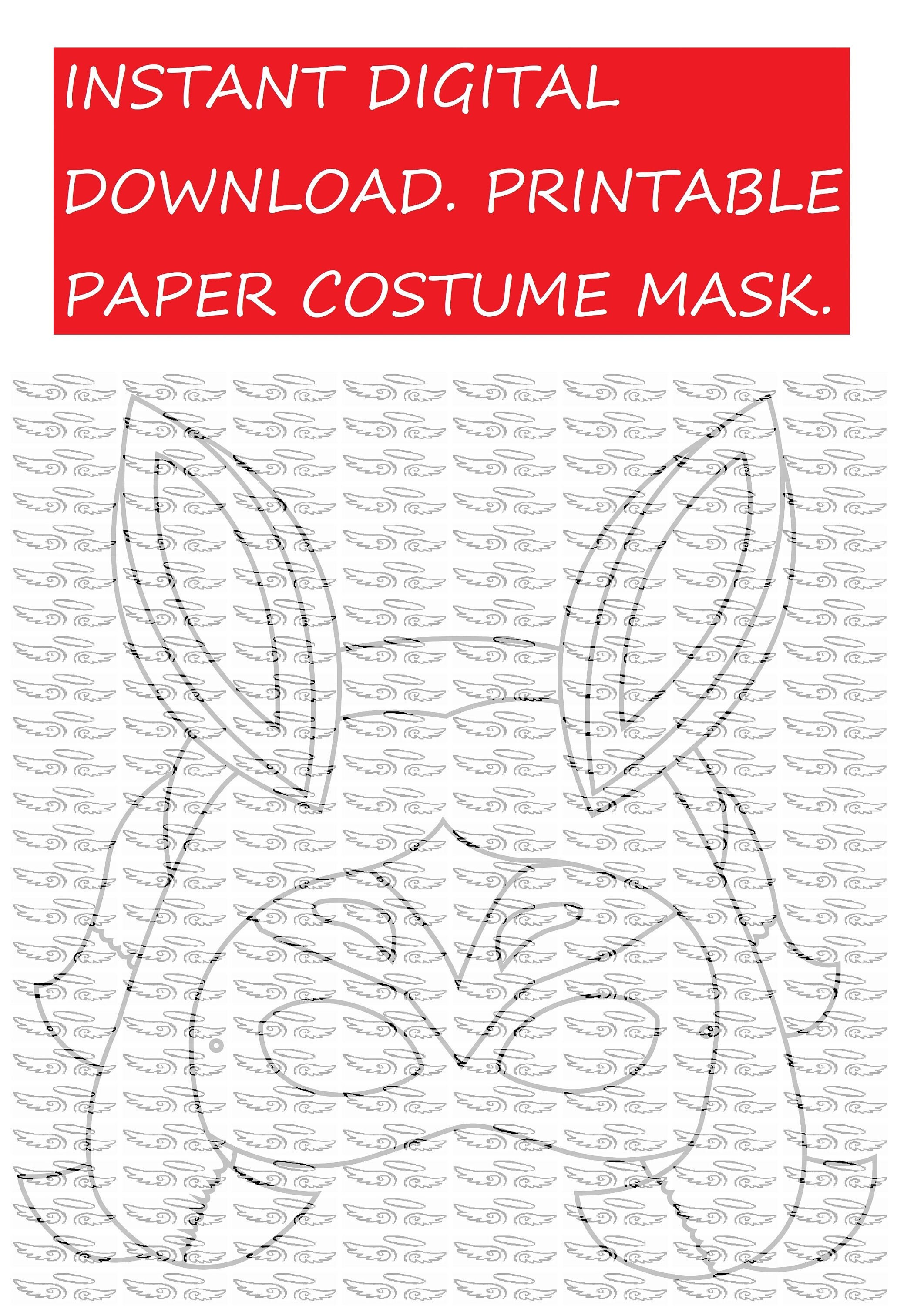 Rena Rouge inspired printable coloring page mask | Etsy