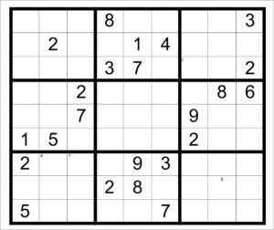 sudoku rätsel leicht