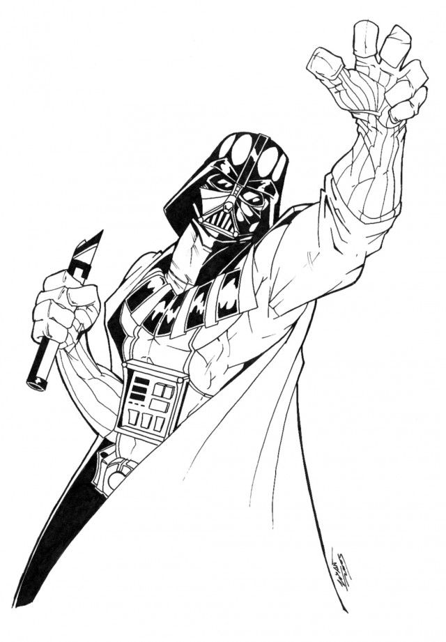 coloring pages of darth vader