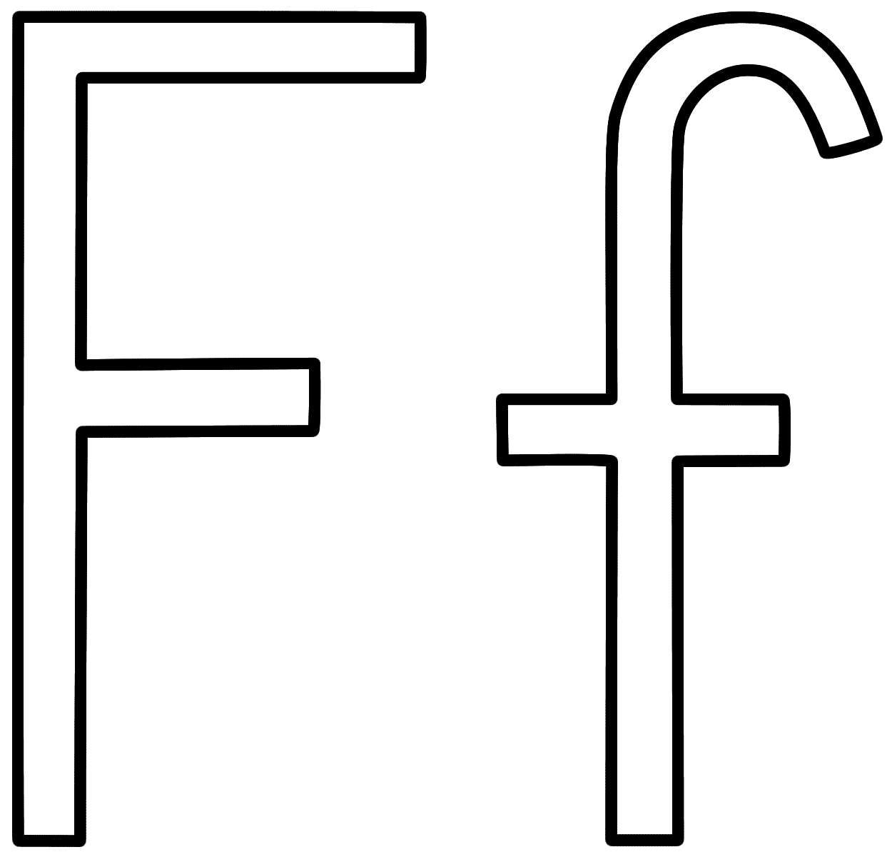 f is for coloring page