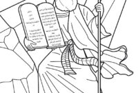 moses and the ten commandments coloring page