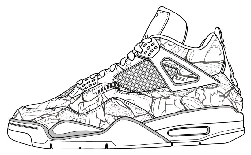 coloring pages jordan shoes