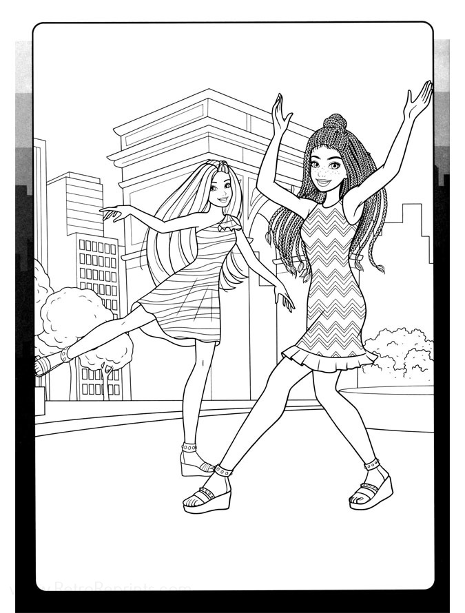 barbie big city big dreams coloring pages