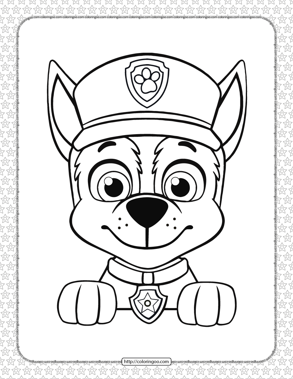 Paw Patrol Chase Printable