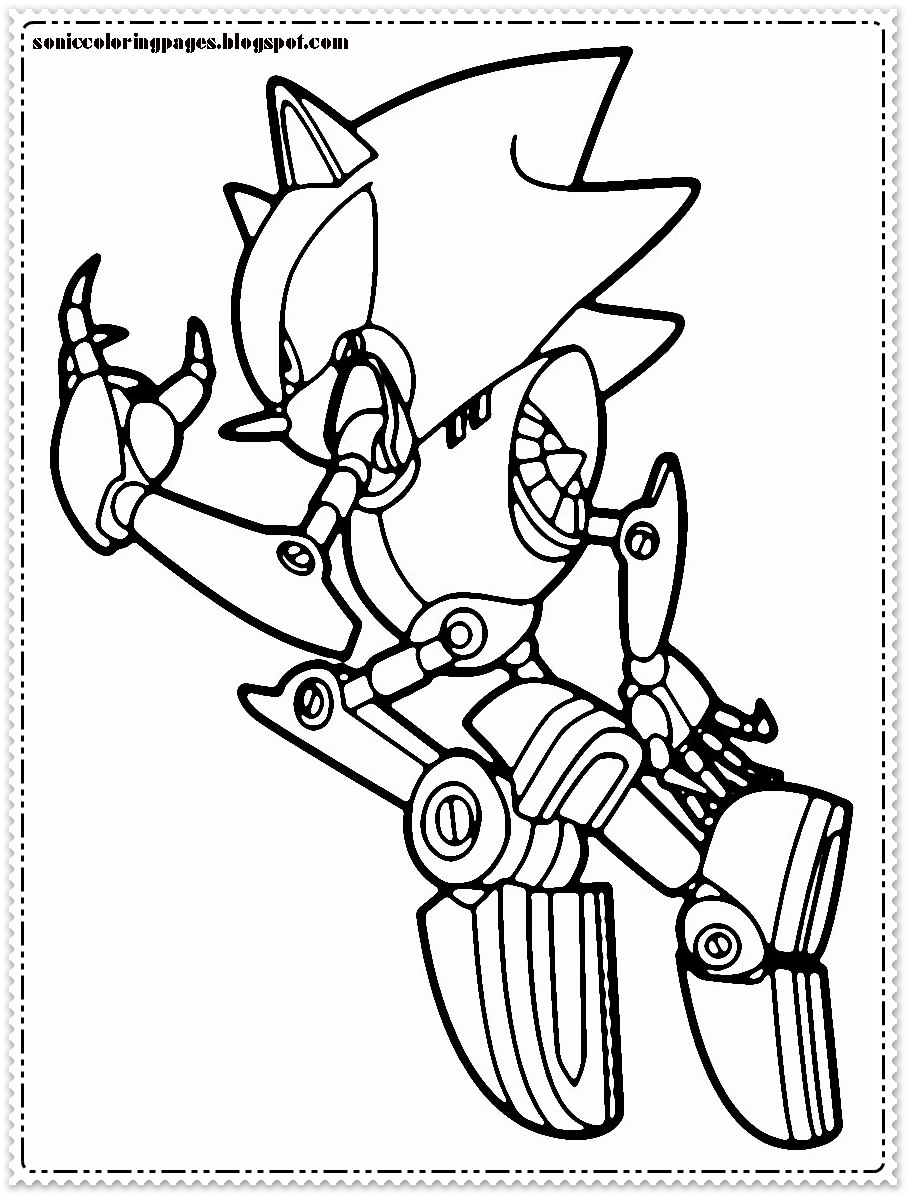 robot sonic coloring pages