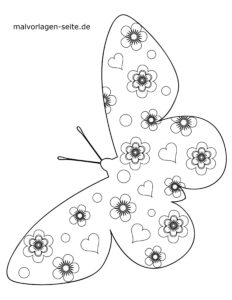 ausmalbilder schmetterling einfach