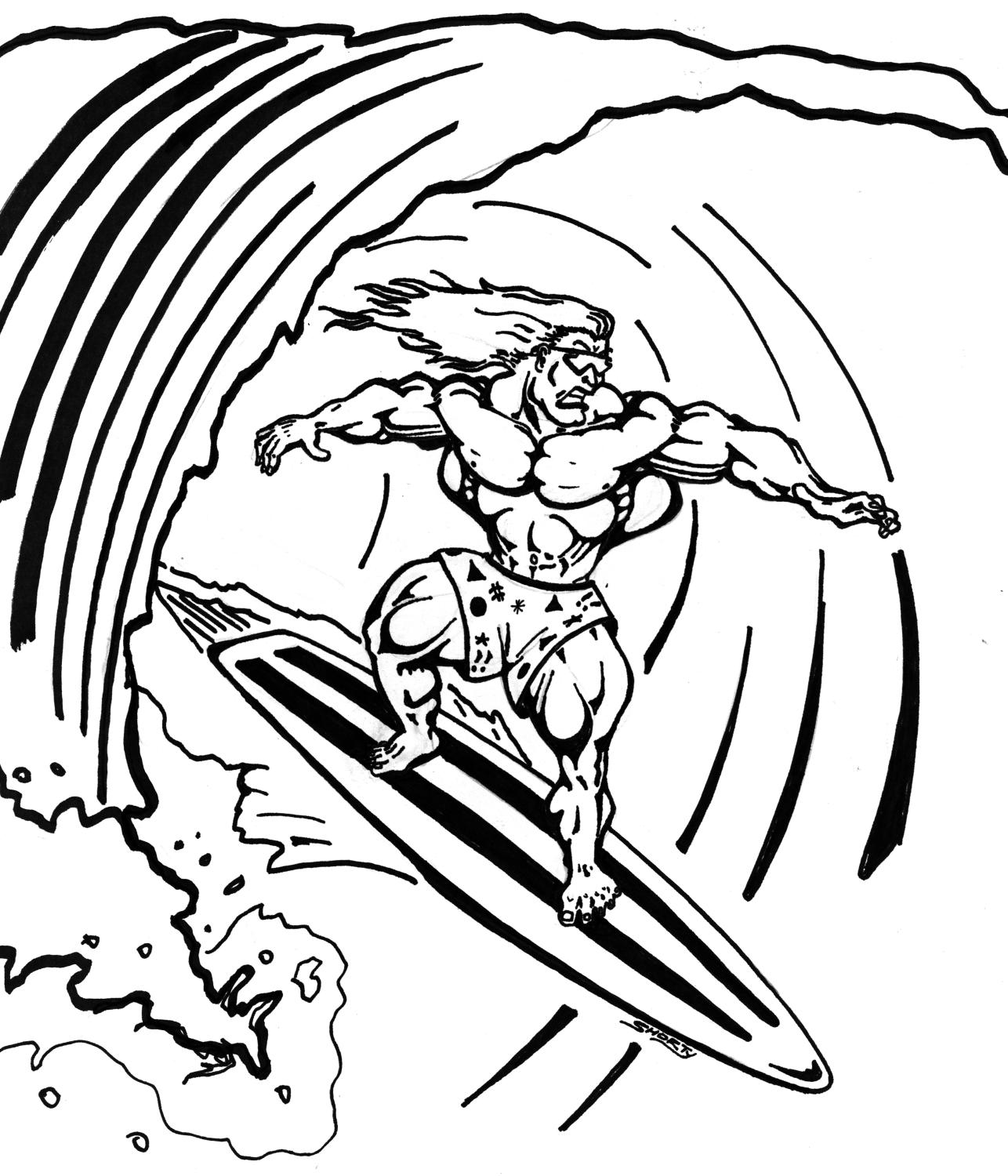 surf coloring pages