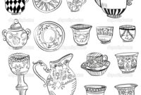 tea set coloring pages