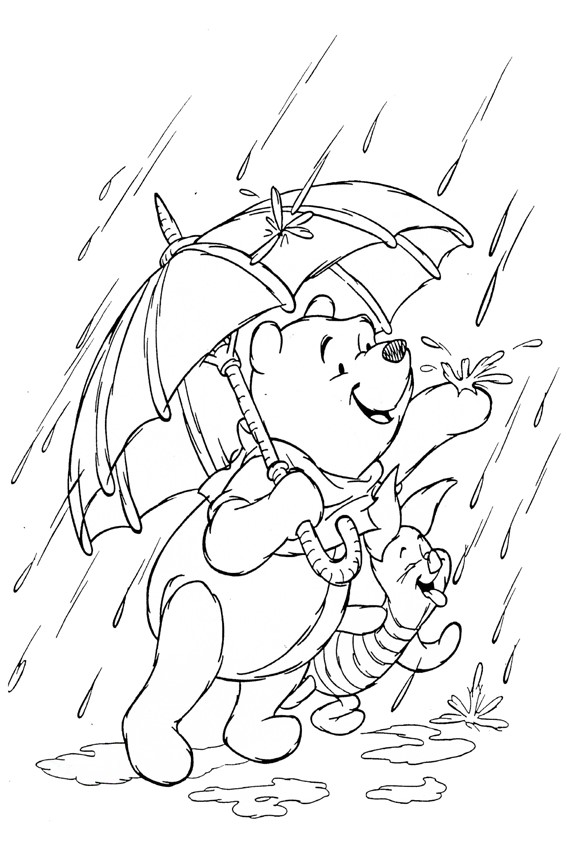 winnie the pooh fall coloring pages