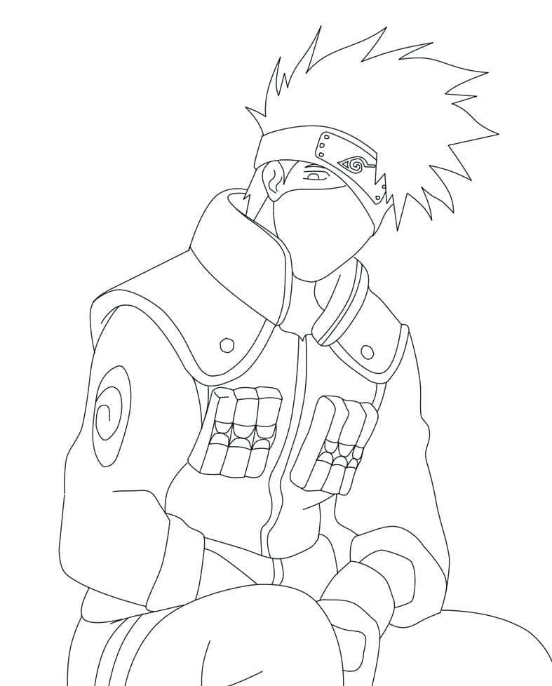 kakashi coloring page