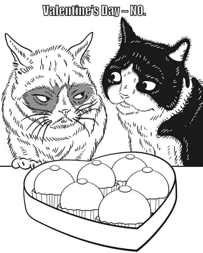 grumpy cat coloring pages