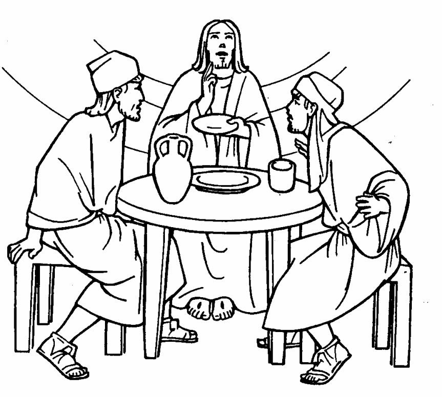 road to emmaus coloring page