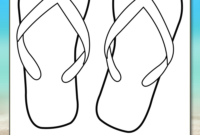 free printable flip flop coloring pages