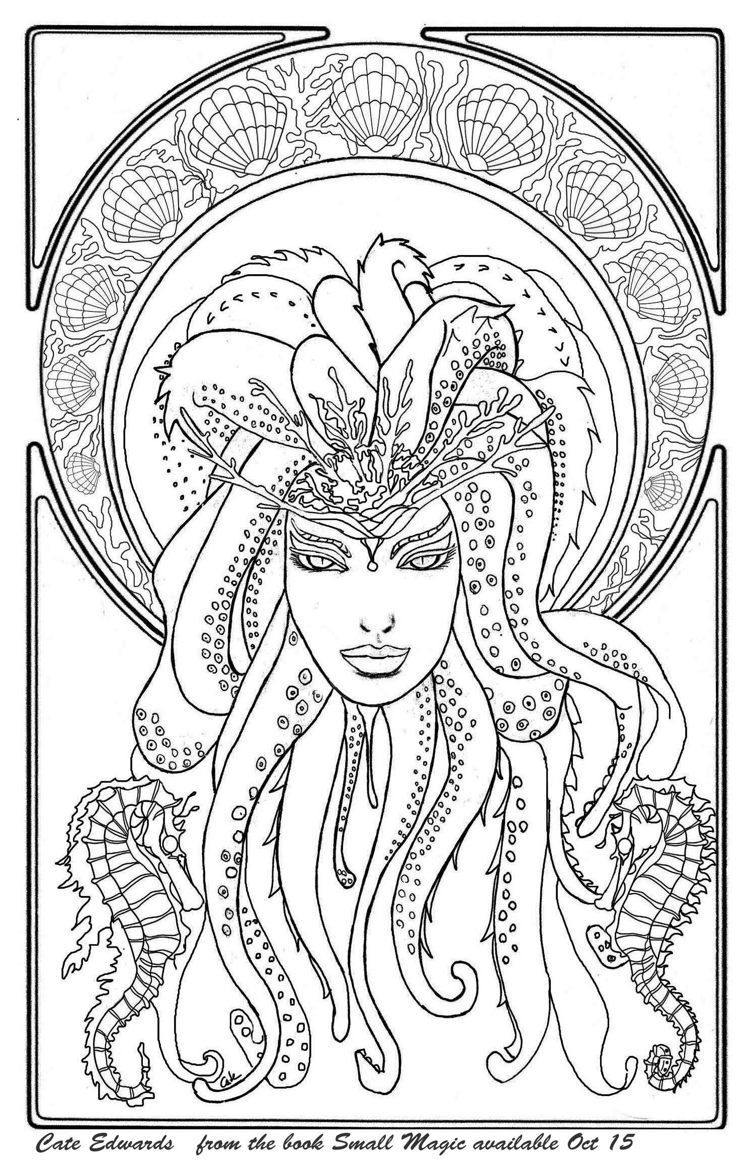 magic coloring pages for adults