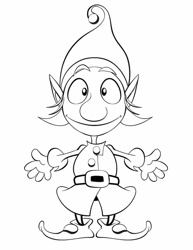 elves coloring pages