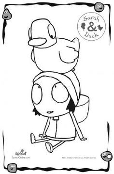 sarah and duck coloring pages