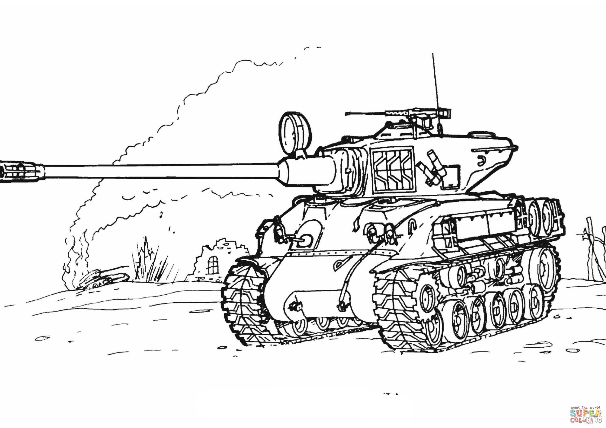 coloring page tank