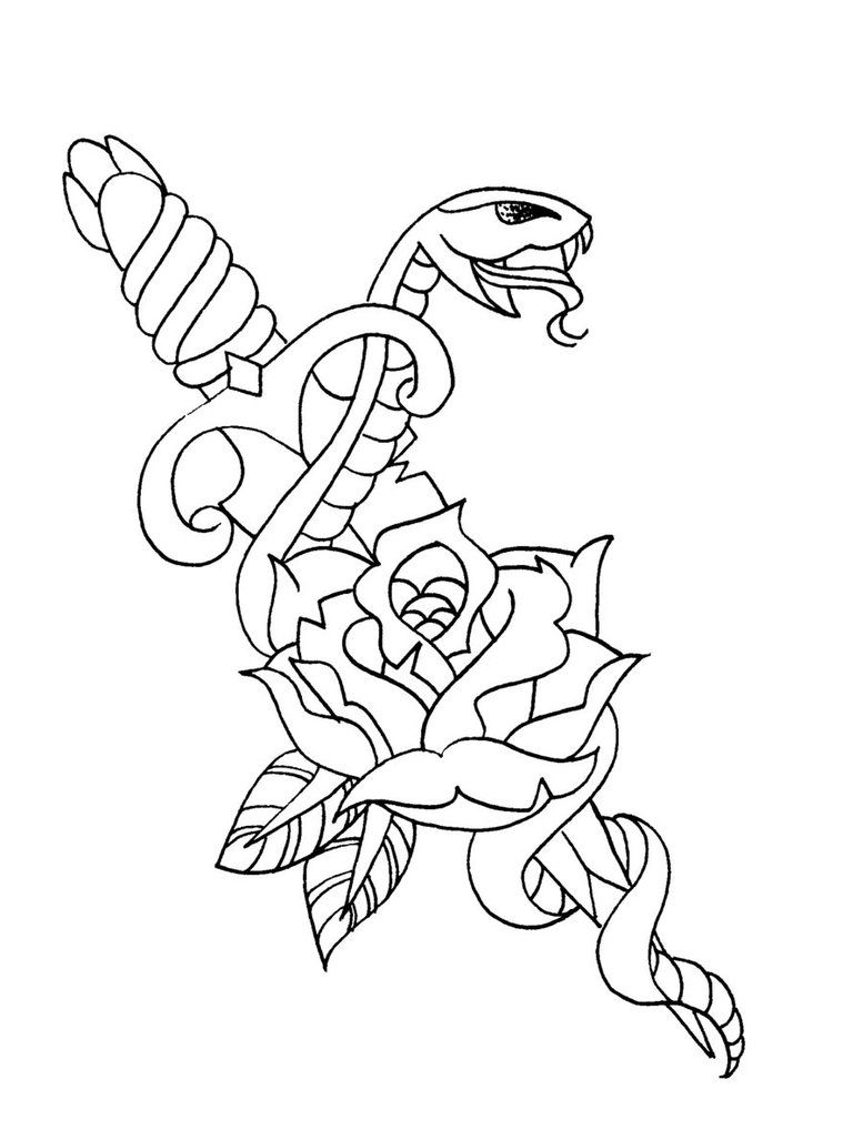 american traditional tattoo coloring pages