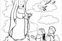 our lady of fatima coloring page