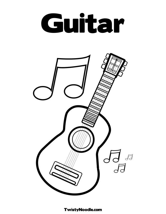 electric guitar coloring pages