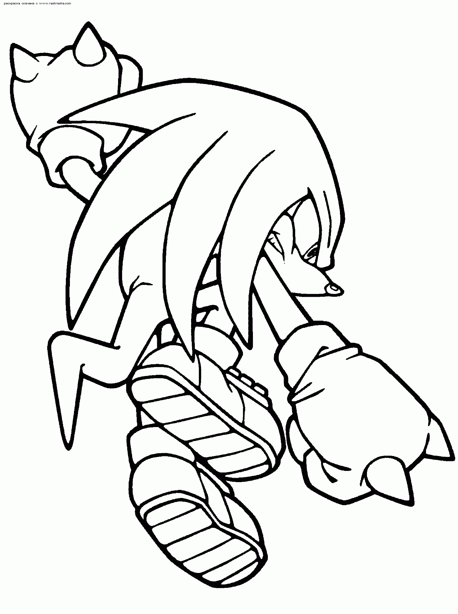 sonic the hedgehog knuckles coloring pages