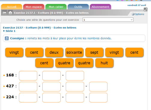 coloriage magique ecriture des nombres en lettres