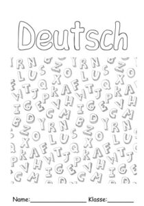 deckblatt deutsch zum ausmalen