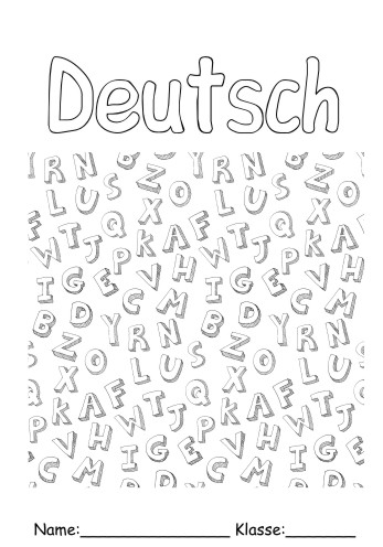 deckblatt deutsch zum ausmalen